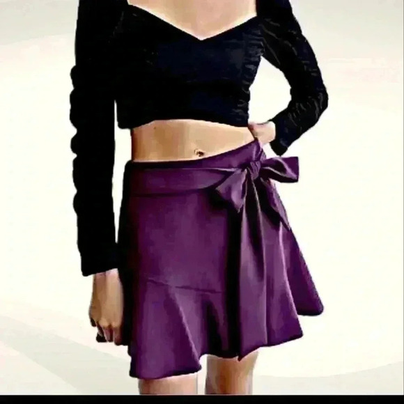 Zara Bow Tie Short Skirt Skort - Picture 7 of 7